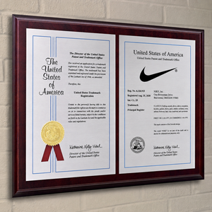 Double-Panel Trademark Premier Plaque