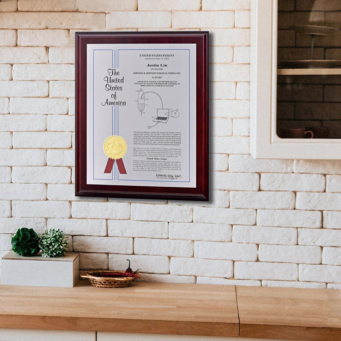 Single-Panel Patent Plaque