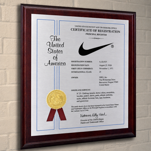 Single-Panel Trademark Plaque